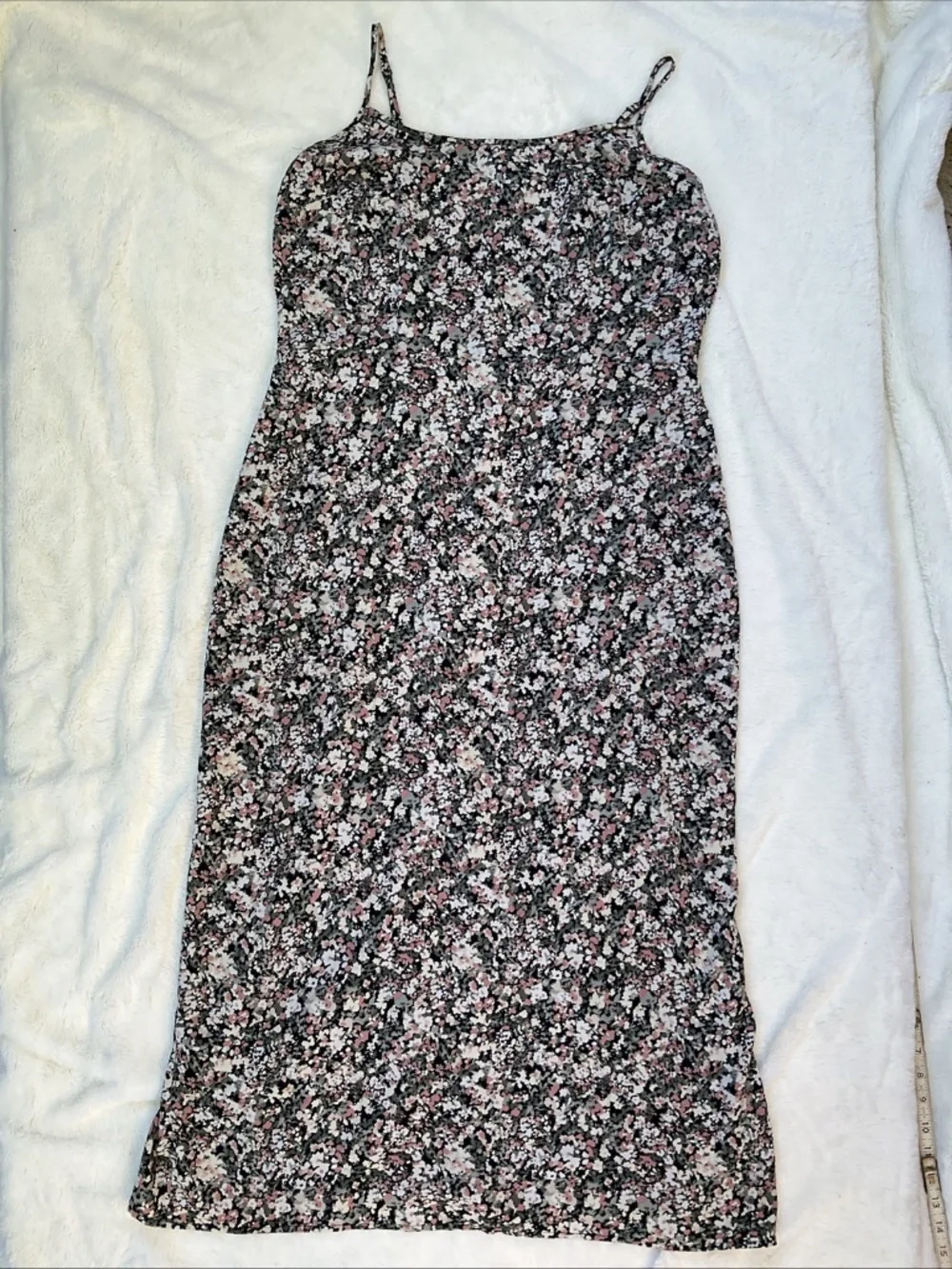 Abercrombie & Fitch Women's Floral Straps Sleeveless Maxi Dress Slit Stretch XLT